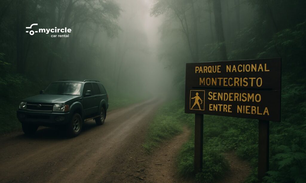 Ruta para explorar el Parque Nacional Montecristo en auto: Senderismo entre niebla